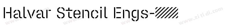 Halvar Stencil Engs字体转换